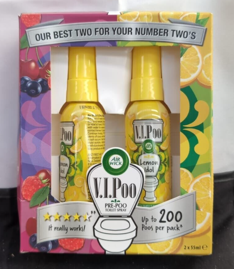 Air Wick, V.I.Poo, Lemon Idol,Pre-Poo Toilet Spray, 55 ml,(packaging damaged)